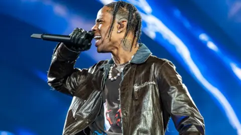 Getty Images Travis Scott performing at the Astroworld music festival in 2021.