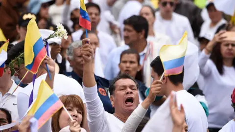 AFP Protesters in Colombia