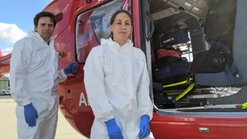 Thames Valley Air Ambulance Kurtis Poole and Hannah Hirst