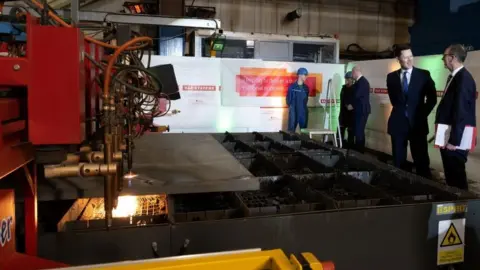 MOD Defence procurement minister Alex Chalk at BAE Systems in Barrow-in-Furness