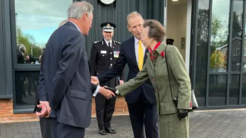 BBC Princess Anne meets with Deputy Lord Lieutenant Roger Deeks