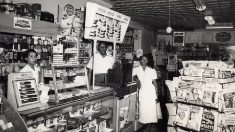 Courtesy Greenwood Cultural Center  A convenience store in Greenwood before 21 June 1921