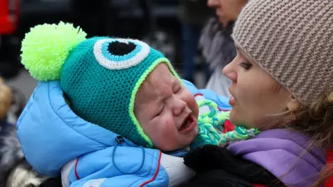 Reuters Ukrainian refugees in Przemysl, Poland, 6 March 2022