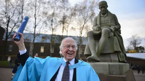 Getty Images Peter Higgs