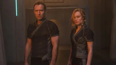 Disney/Marvel Jude Law and Brie Larson in Captain Marvel