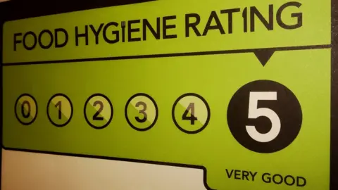 Getty Images A very good food hygiene rating from the UK