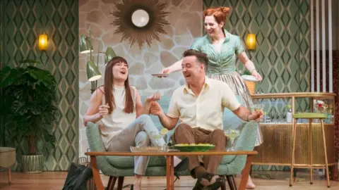 Theatr Clwyd Home I'm Darling, with L-R: Sara Gregory, Richard Harrington, Katherine Parkinson