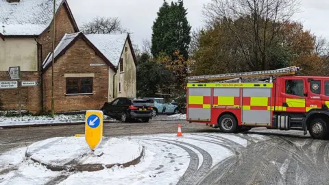 Leicestershire Fire and Rescue Car into house in Whitwick