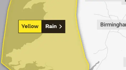 Met Office Map of affected area