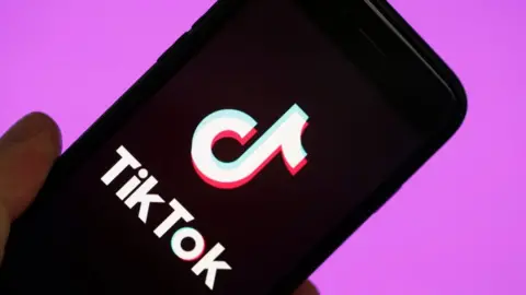 Getty Images TikTok logo on phone