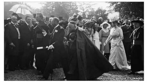 Getty Images King George V and Queen Mary in Maynooth, Co Kildare during a visit to Ireland in July 1911