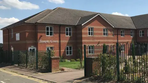 Google Brick care home with "Temple Court" sign