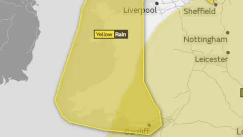 Met Office Rain and wind warning