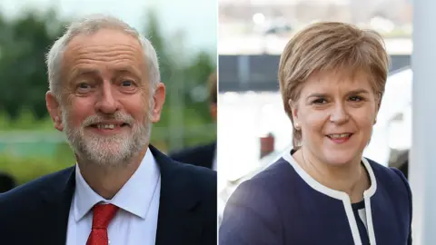 AFP/PA Jeremy Corbyn and Nicola Sturgeon