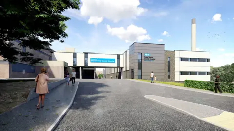 Royal Surrey County Hospital An artist's impression of a new hospital building
