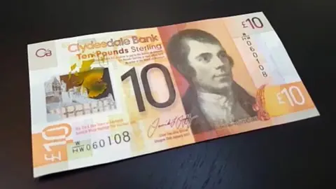 PA Clydesdale £10 banknote