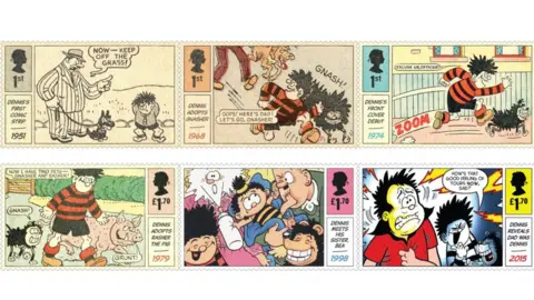 Royal Mail Dennis The Menace stamps