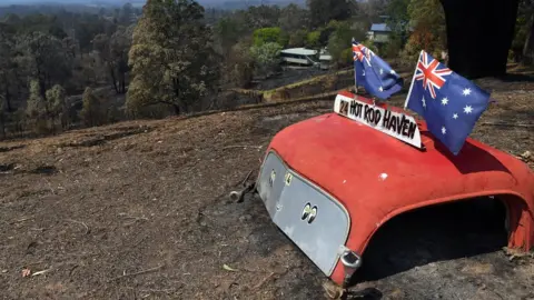 Getty Images Bushfire damage in Rainbow Flat, Australia