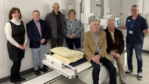 Trustees of Ramsey and District Cottage Hospital (RDCH) welfare fund in the new X-ray toom