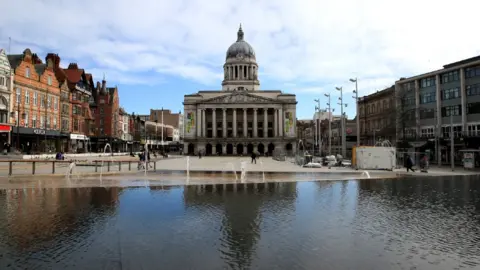 PA Media Nottingham fountain