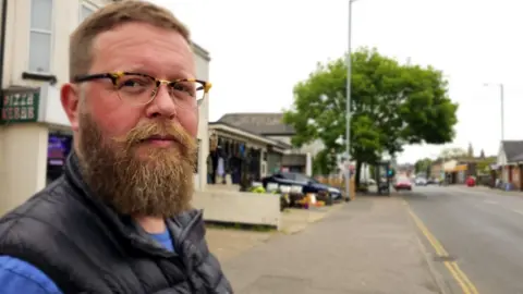 Paul Moseley/BBC Liam Calvert in Dereham Road, Norwich