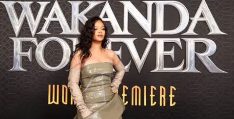 Reuters Rihanna at the premiere of Black Panther: Wakanda Forever