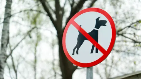 Getty Images No dogs sign