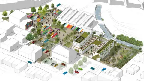 Todmorden Town Deal Board The plans of how the square could look