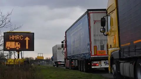 Getty Images Freight heading for Waterbrook Park facility in Ashford, Kent