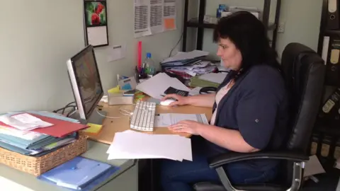 Clare Roberts at work