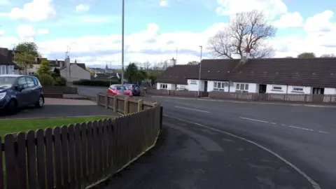 BBC Wide shot of West Road in Portglenone