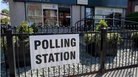 Getty Images Polling station in Manchester