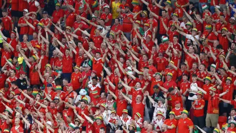 Getty Images Wales fans in Qatar