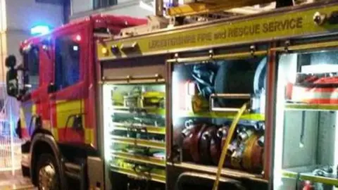 Francis Lloyd Cummings Fire service at Zenith Building fire in Leicester