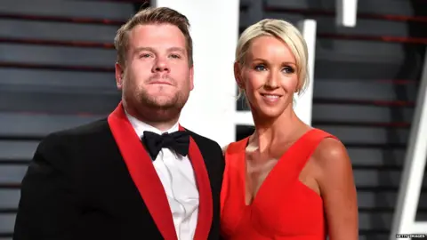 Getty Images James Corden and Julia Carey