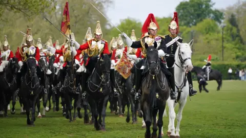 PA Media Members of the Household Cavalry on parade during the Major General's annual inspection