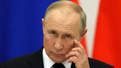 Getty Images Vladimir Putin with hand to face