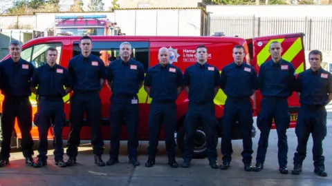 HIWFRS Nine Hampshire firefighters