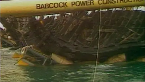 The raising of the wreck in 1982