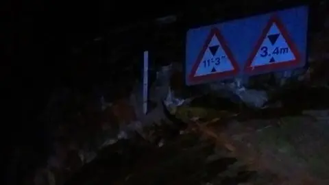 PSNI Damage to the bridge