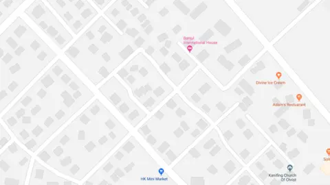 Google A map of streets of Serrekunda, The Gambia