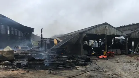 Burned barn