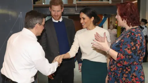 Getty Images Prince Harry and Meghan Markle visit Catalyst Inc, Northern Ireland's next generation science park