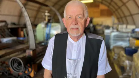 Shaun Whitmore/BBC Museum volunteer, Gerry Morris