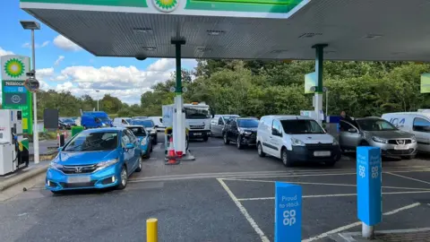 Tom Highland Petrol queues