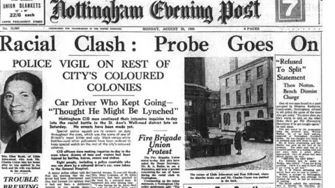 Nottingham Local Studies Library Nottingham Evening Post St Ann's race riots