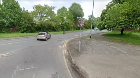 Google A wide view of the junction of Hallen Road and Avonmouth Way