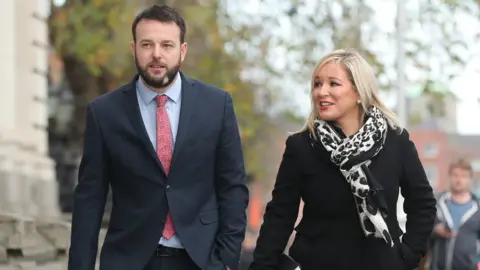 PA Colum Eastwood and Michelle O'Neill
