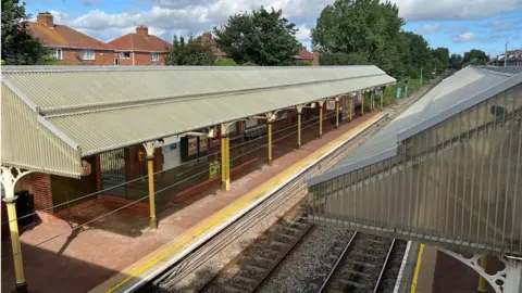 Nexus The station canopy at Cullercoats Metro station