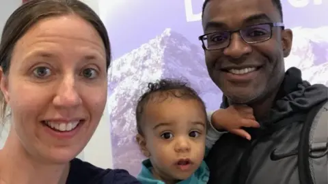 Lindsay Gottlieb/Twitter Gottlieb, her son and fiance